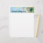 Whimsical Musical Painted Heart Header Letterhead<br><div class="desc">Lovely letterhead for a musical or scrapbooking artist.</div>