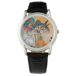 Whimsical Mystic Fortune Teller Cat Watch