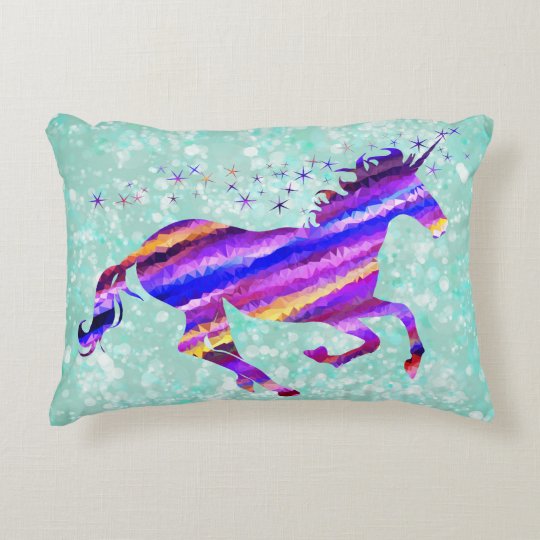 unicorn accent pillow