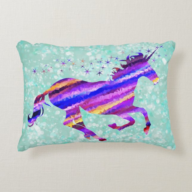 Whimsical, Mystical Unicorn Decorative Pillow (Front)