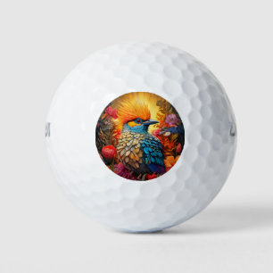Whimsical Nature Blue Bird No 2 Golf Balls