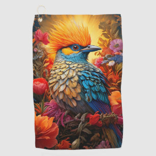 Whimsical Nature Blue Bird No 2 Golf Towel