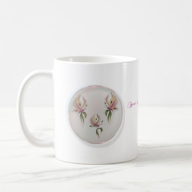 Whimsical nature coffee mug  (Left)