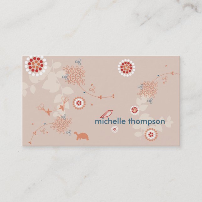 Whimsical Nature Mommy Calling Card (Front)