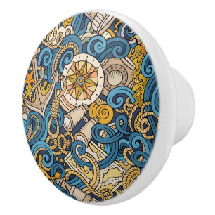 Whimsical Nautical Art Drawer Knobs