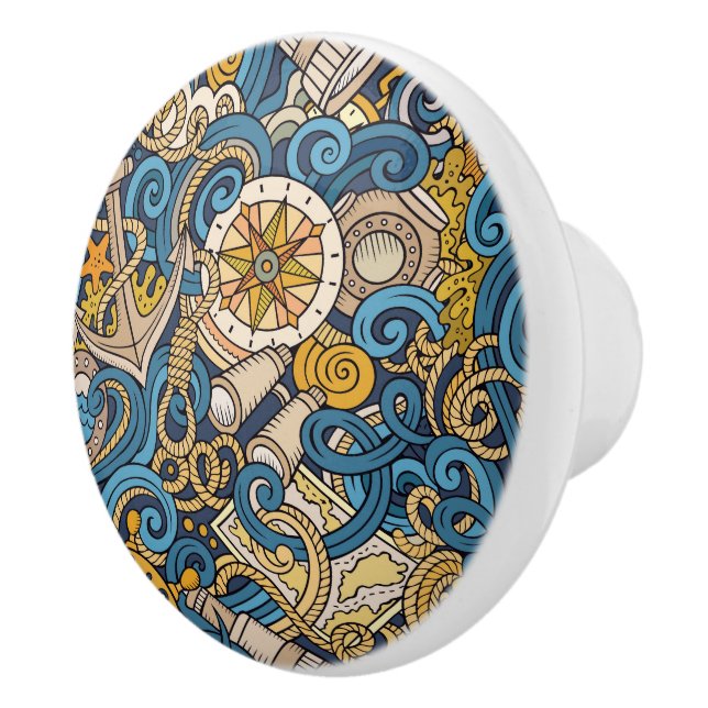Whimsical Nautical Art Drawer Knobs (Right)