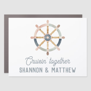 Whimsical Nautical Cruise Door Names Sign Magnet