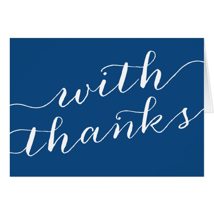 Whimsical Navy Thank You Card | Zazzle