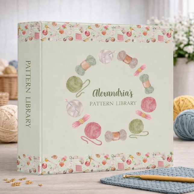 Whimsical Needlework Pattern Keeper 3 Ring Binder (Creator Uploaded)