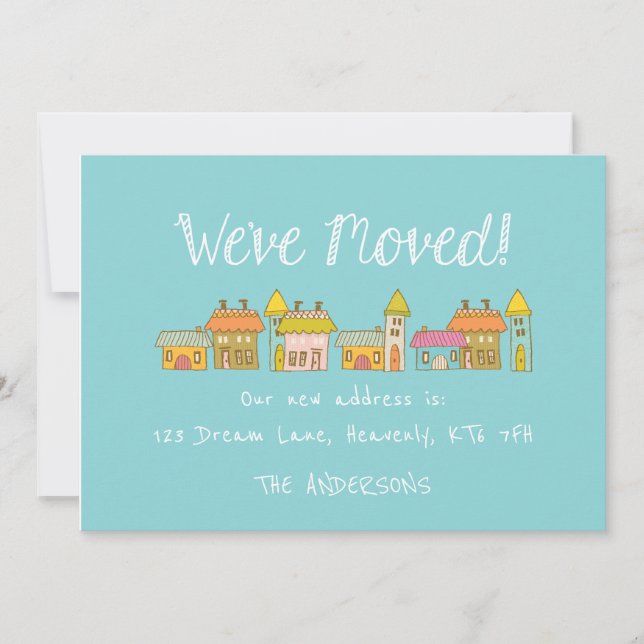 Whimsical New Address Announcement (Front)