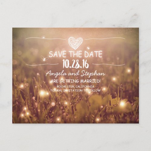 whimsical night lights save the date postcards