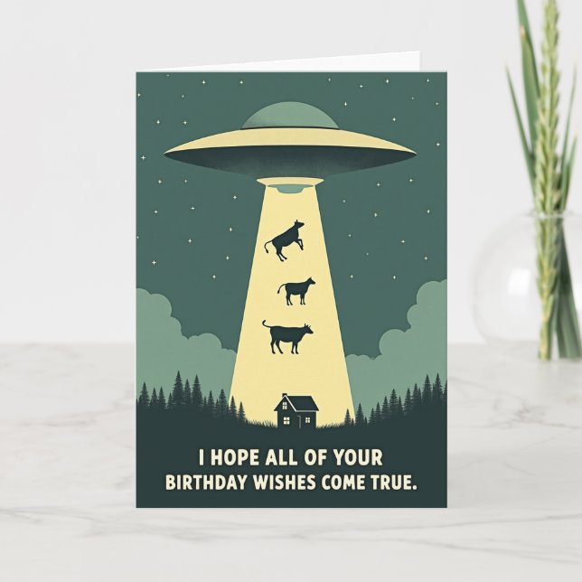 Whimsical Night Sky Animals Card (Front)