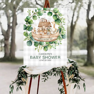 Whimsical Noah's Ark Storybook Baby Shower Welcome Foam Board