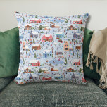 Whimsical Nordic Hygge Christmas Village Pastel  Throw Pillow<br><div class="desc">Transform your living space into a haven of holiday charm with our Whimsical Nordic Hygge Christmas Village Pastel Throw Pillow. This delightful accent piece is a visual celebration of coziness, inspired by the enchanting simplicity of Scandinavian Hygge. Adorned with a whimsical Christmas village design in soft pastel colors, predominantly light...</div>