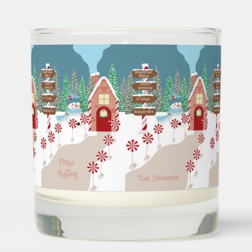Whimsical North Pole Scene Scented Jar Candle 
