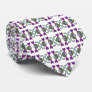 Whimsical Novelty Very Cool Cat Pattern Neck Tie