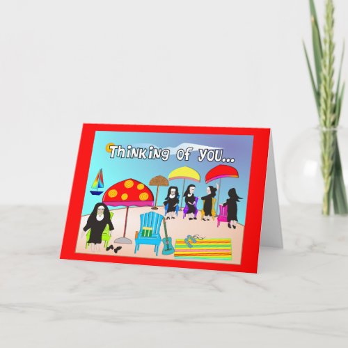 Whimsical Nun Art Gifts  Cards