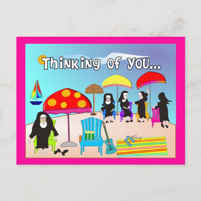 Whimsical Nun Art Gifts & Cards (Front)