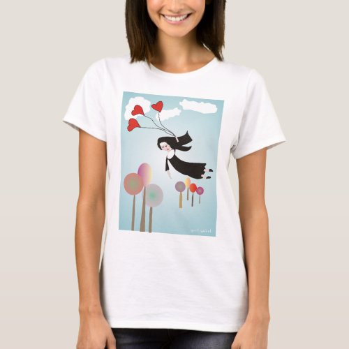 Whimsical Nun Art Gifts T_Shirt