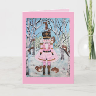 Whimsical Nutcracker and Squirrels Card