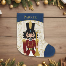 Whimsical Nutcracker Blue and Beige