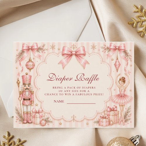 Whimsical Nutcracker Diaper Raffle Enclosure Card