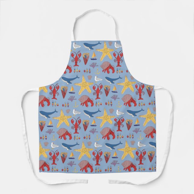 Whimsical Ocean Apron (Front)