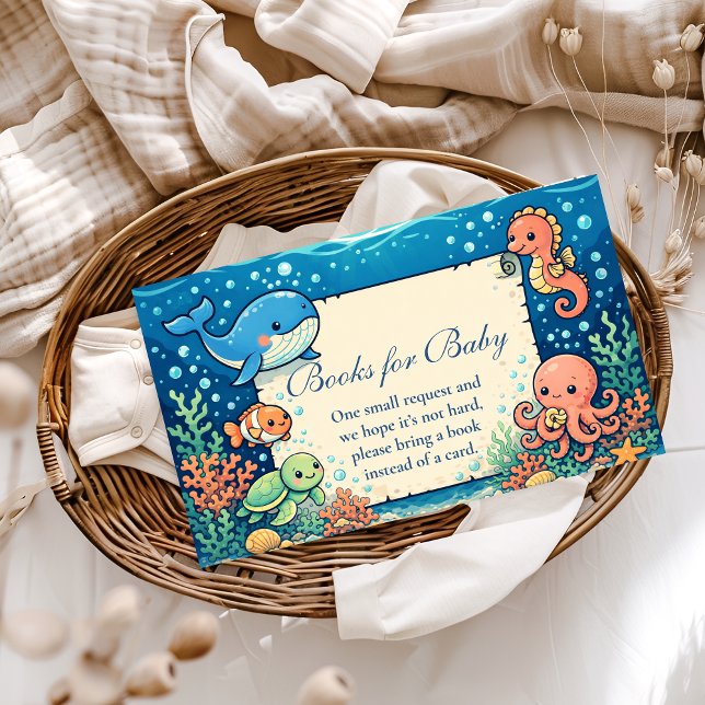 Whimsical Ocean Friends Books for Baby Enclosure Card (Creator Uploaded)