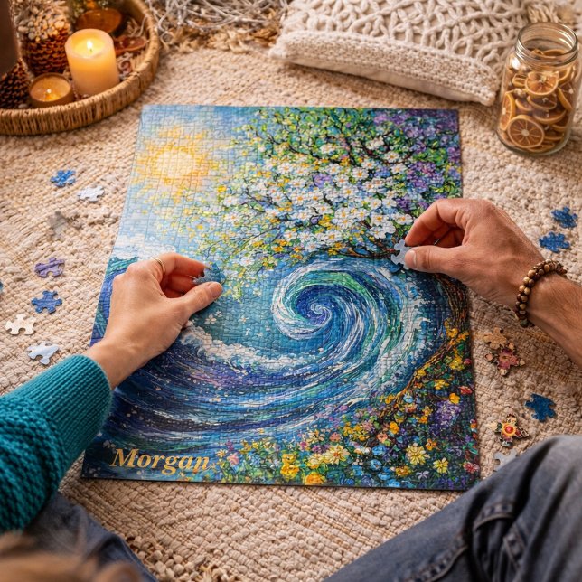 Whimsical Ocean Wave | Impressionism Painting Jigsaw Puzzle (Creator Uploaded)