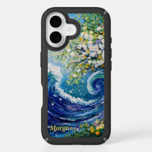 Whimsical Ocean Wave Impressionism Painting iPhone 16 Case