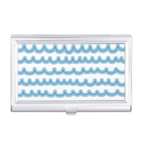 Whimsical Ocean Waves Case For Business Cards