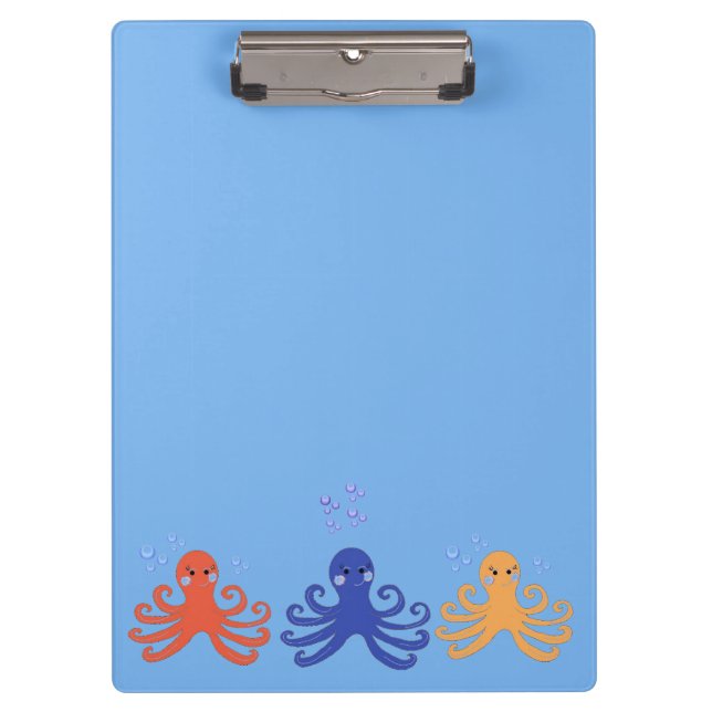 Whimsical Octopus Clipboard (Front)