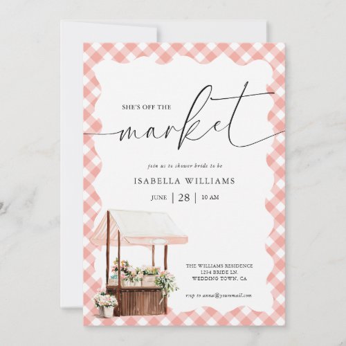 Whimsical Off The Market Bridal Shower Invitation