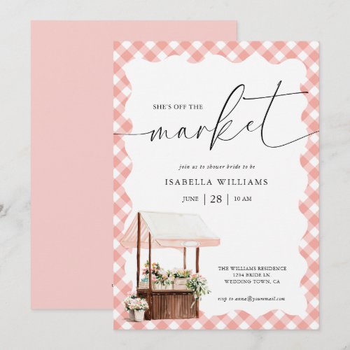 Whimsical Off The Market Bridal Shower Invitation
