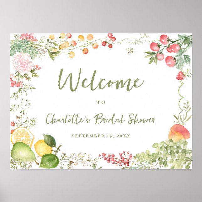 Whimsical Off the Market Bridal Shower Welcome Poster (Front)