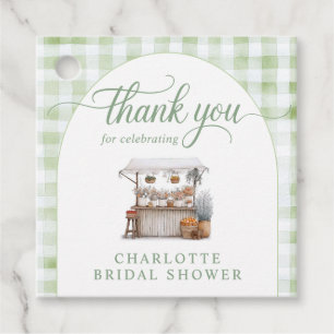 Whimsical Off the Market Farmer Bridal Shower Favor Tags