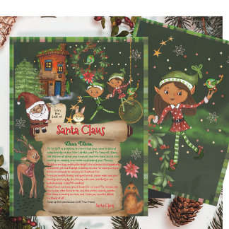 Whimsical Official Letter from Santa Desk with Elf