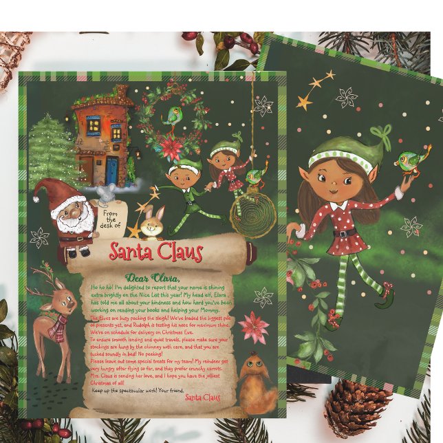 Whimsical Official Letter from Santa Desk with Elf (Whimsical Official Letter from Santa Desk with Elf)