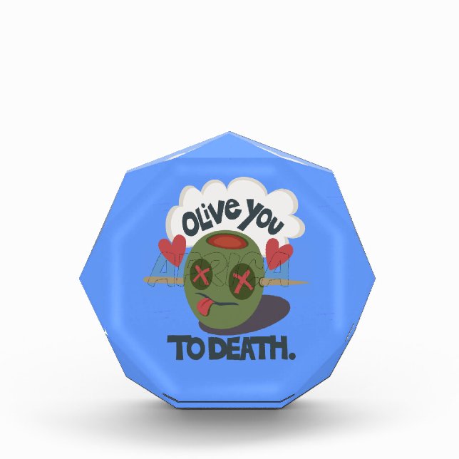 Whimsical "Olive My Heart" Funny Face Design Award (Front)