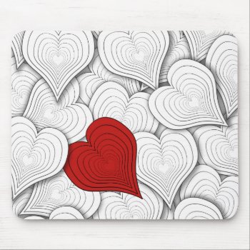 Whimsical Onion Hearts Illustration Mouse Pad by DP_Holidays at Zazzle