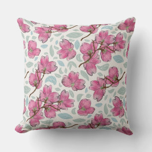 Whimsical Orchid Garden Square Pillow 