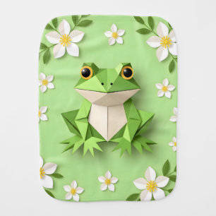 Whimsical Origami Frog Burp Cloth
