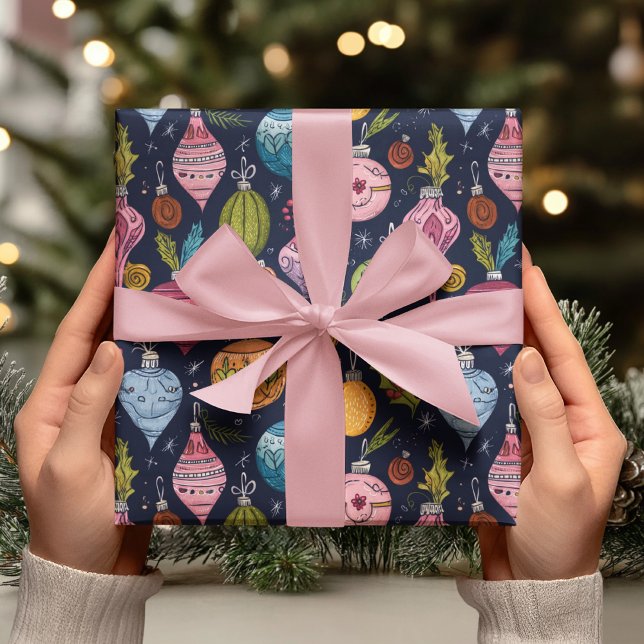 Whimsical Ornament Christmas Wrapping Paper (Creator Uploaded)