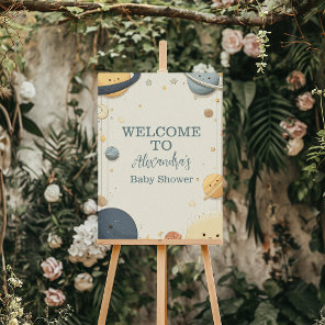Whimsical Outer Space Baby Shower Foam Board