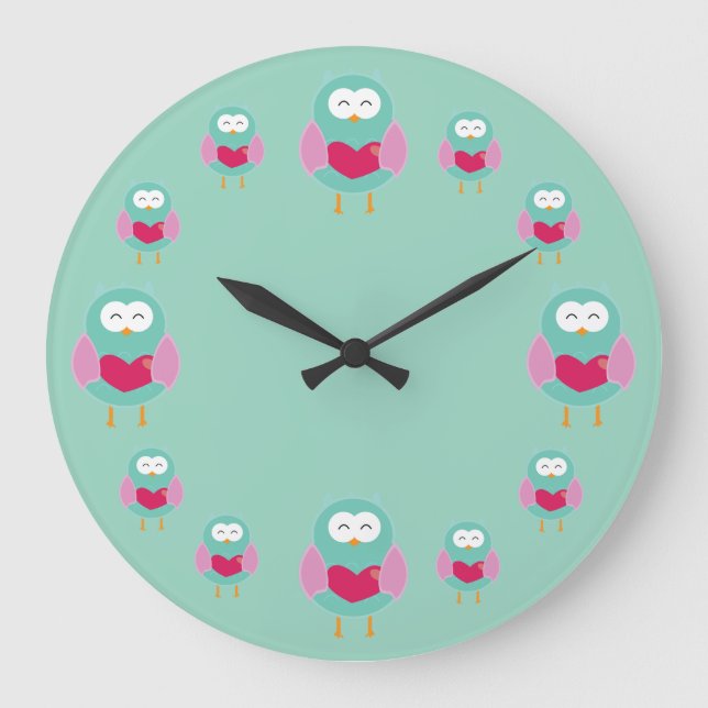 Whimsical Owl Art Clock (Front)
