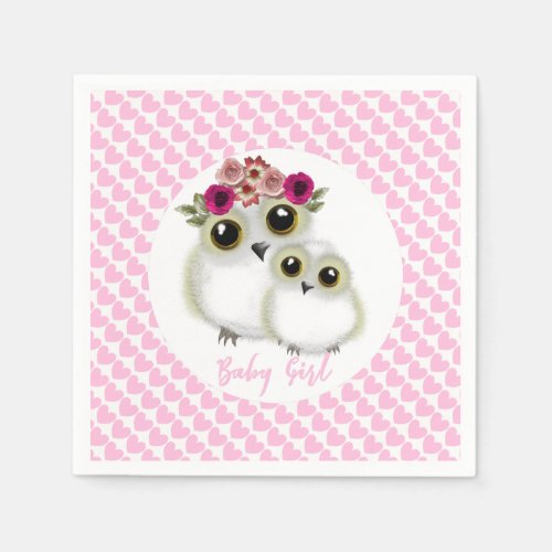 Whimsical Owl Baby Shower Cute Napkins