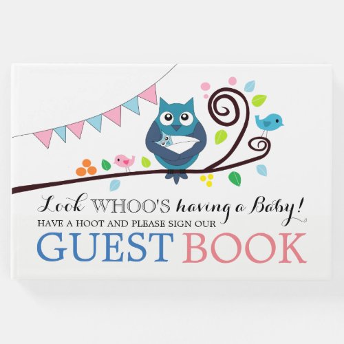 Whimsical Owl Baby Shower Guest Book