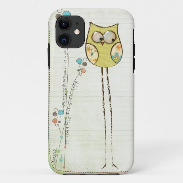 whimsical owl iphone 5 case (Back)