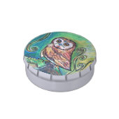 Whimsical Owl Jelly Belly Snip Snap Tin (Side)