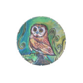 Whimsical Owl Jelly Belly Snip Snap Tin (Top)